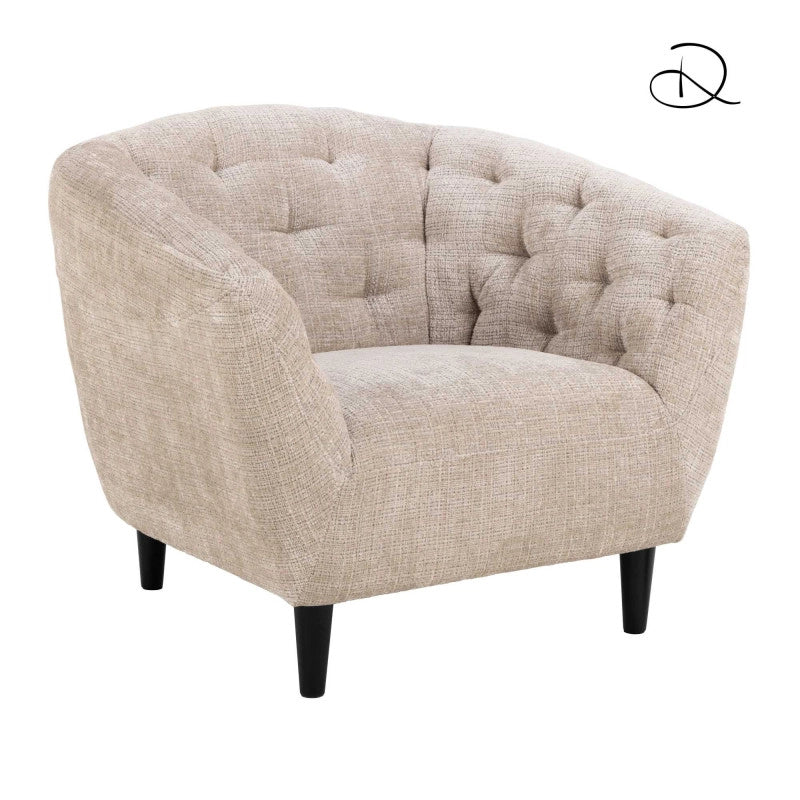 Poltrona Verrazzano Tessuto Sabbia Cm 97x84h78