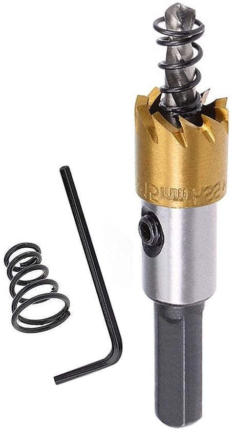 Taglierina a Scorrimento Rapido - Set di Taglierine - Titanio con Finestra in Oro - Diametro 12mm/65mm - Resistente ai Colpi - Lame di Taglio Veloci - Taglierina a Scorrimento