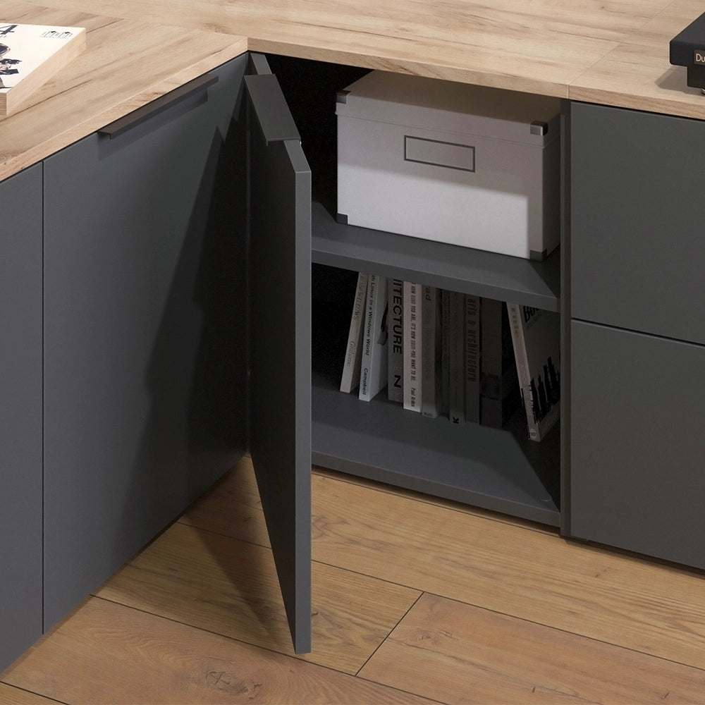 Vicco Credenza Antracite 40 x 50 cm Cassettiera ad angolo con anta