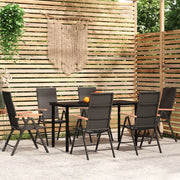 Set da Pranzo da Giardino 7 pz Nero 3099116