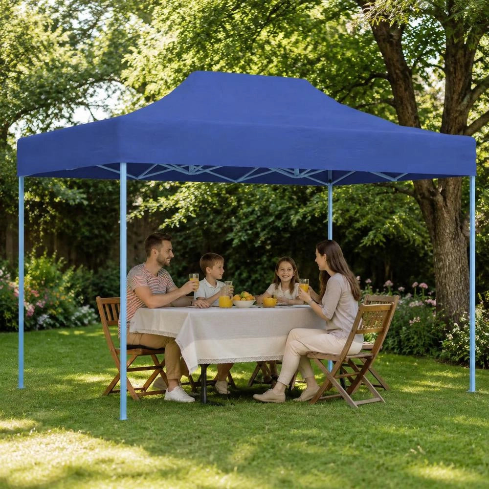 Professional Foldable Party Tent, 3x4 M, Steel, Blue