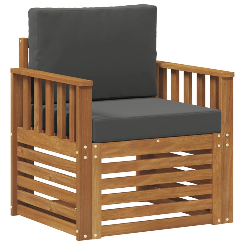 Set di divani da esterno Legno di Acacia Massello e Poliestere 3436347