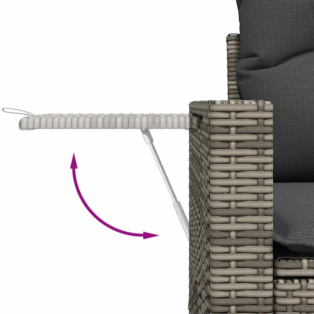Set Divano da Giardino 10 pcs Grigio polyrattan 3361773