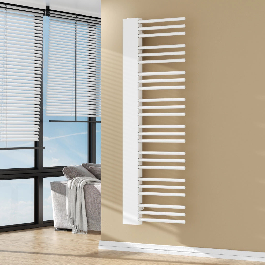 Scalda Asciugamani da Parete Kviteseid Scaldasalviette ad Acqua Calda 146x45 cm 558 W Bianco [neu.haus]