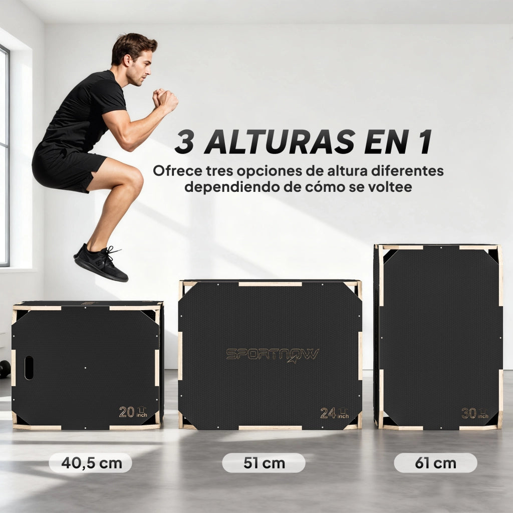 Caj¨®n Pliom¨¦trico Legno 3 in 1 ¨C Minimal ¨C 76x61x51 cm Nero
