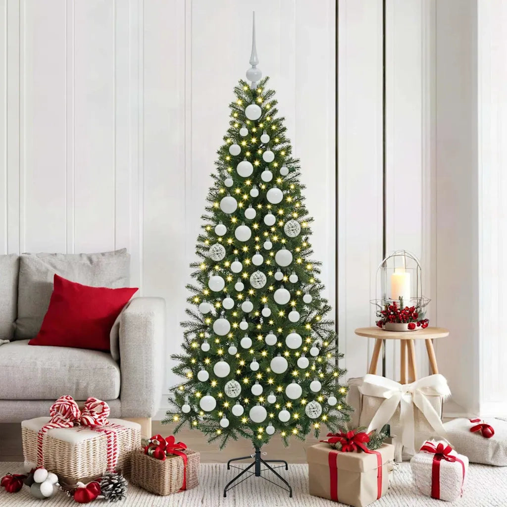 Set di Palle di Natale con 300 LED 120 pz Bianco Plastica CFW5596596