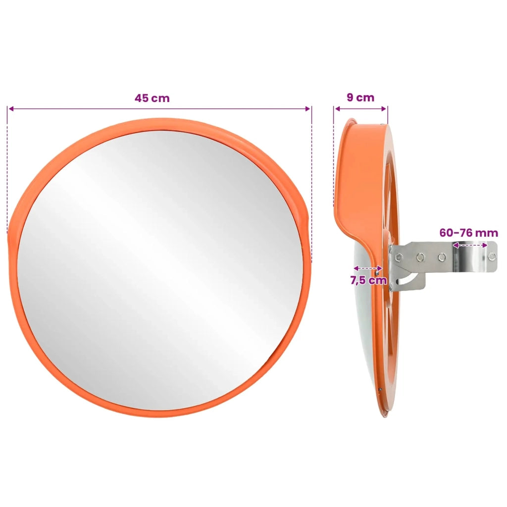 Specchio per Traffico Convesso Plastica PC Arancione 45 cm 141680