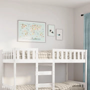 Letto per Bambini senza Materasso Bianco 90x190cm Massello Pino