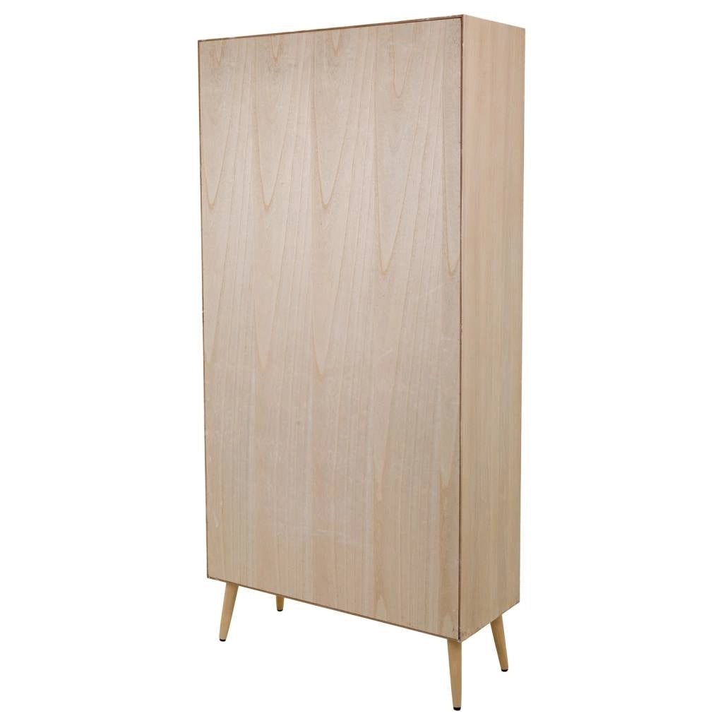 Scaffale in MDF e griglia, marrone, 90x37x189 cm