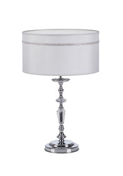 Lampada da tavolo Jupiter Hilton cromata E27 cristalli