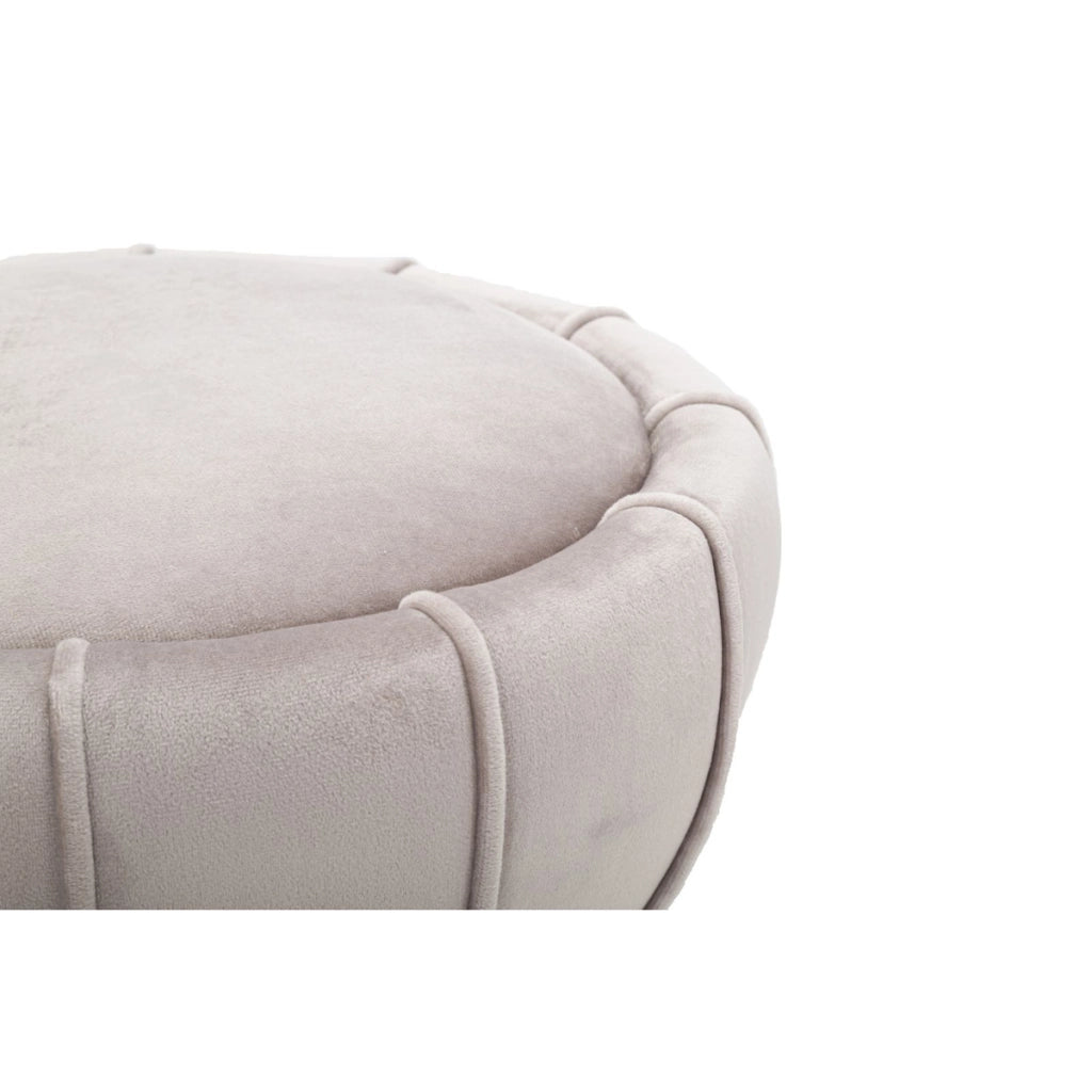 Pouf VKH359, Grigio, Tessuto, 40x40x44 cm