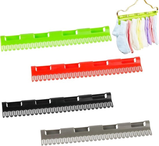 Sostegni per calze - ideali per intimo - 4 pezzi - bianchi - plastica