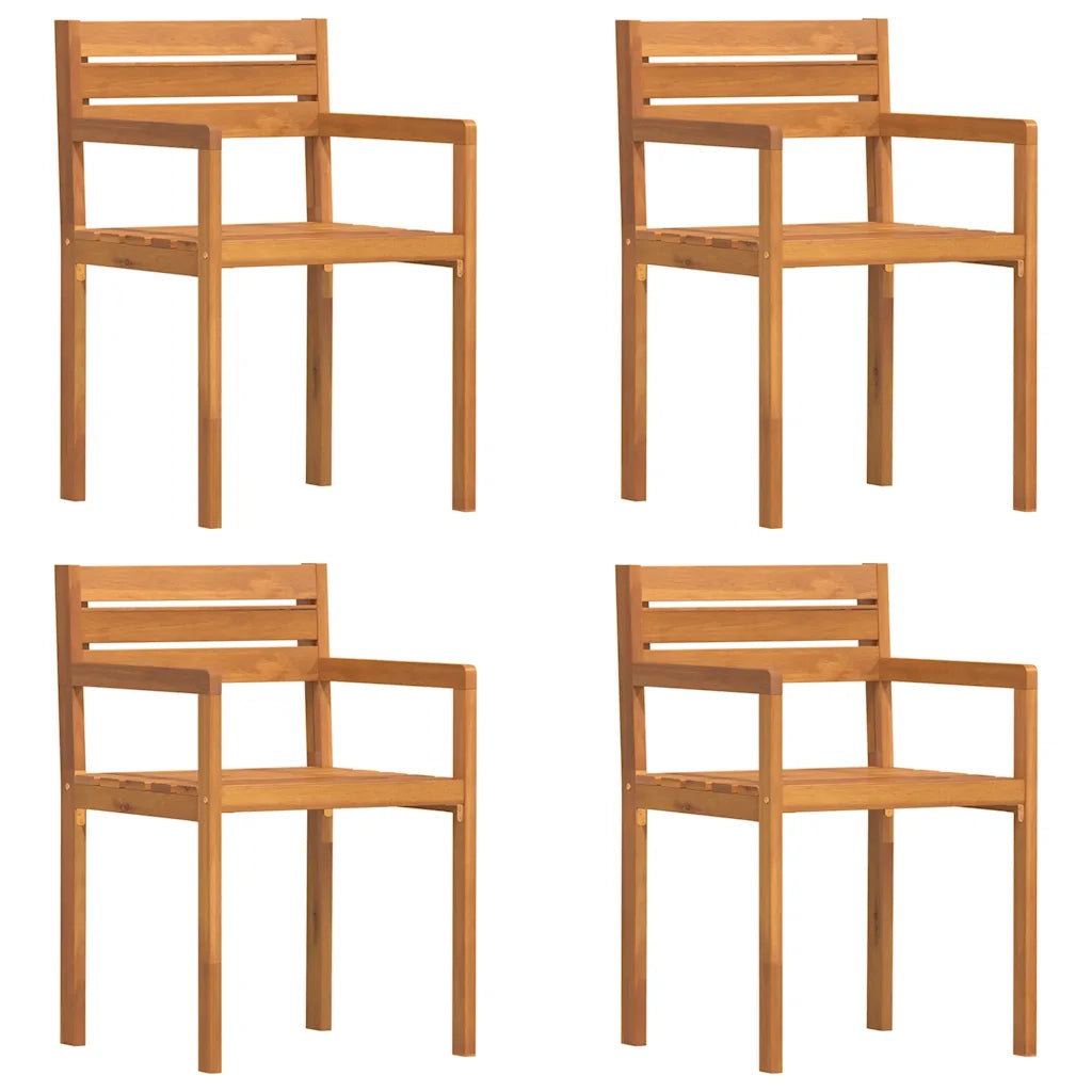 Sedie da Giardino 4 pz | Sedie da Esterno 50x53x80 cm Legno Massello di Acacia