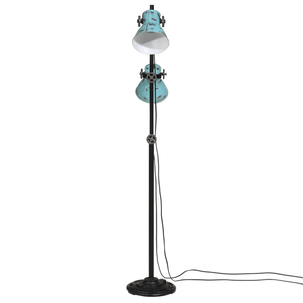 Lampada da Terra 25 W Blu Anticato 25x25x90/140 cm E27 371846