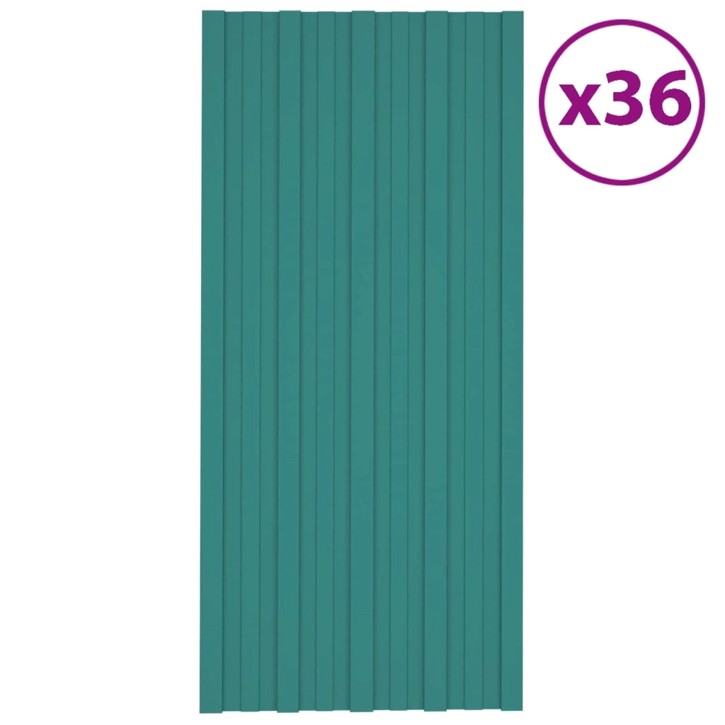 Pannello per tetto 36 pz Verde 100 x 45 cm Acciaio zincato 42047122
