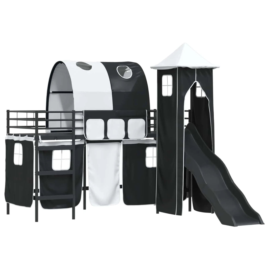 Struttura del letto loft per bambini Nero 100 x 190 cm Metallo 42020875