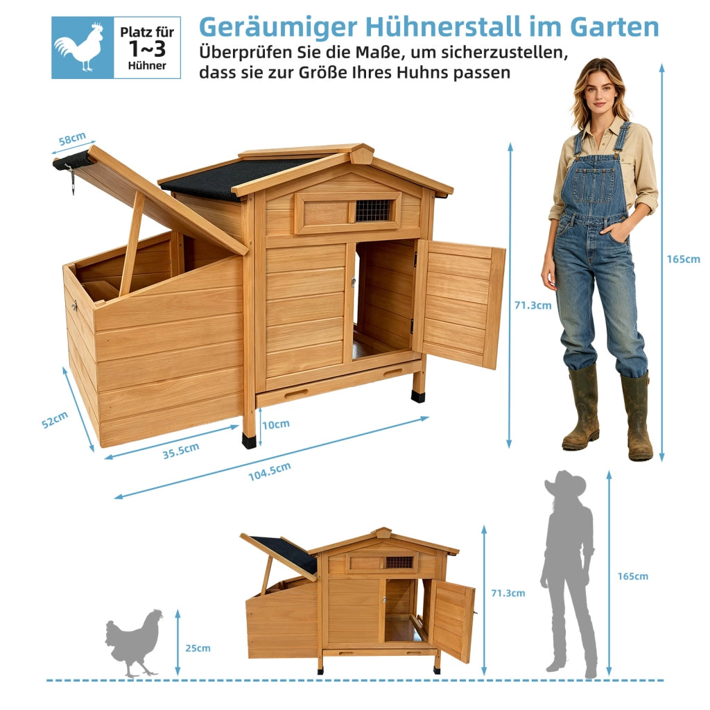 Pollaio su palafitte in legno ¨C Minimal ¨C Resistente ai predatori, facile da pulire