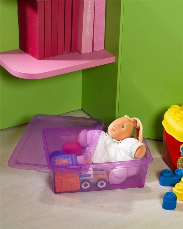 CONTENITORE BOX IN PLASTICA 40 X 30 X H13 TRASPARENTE