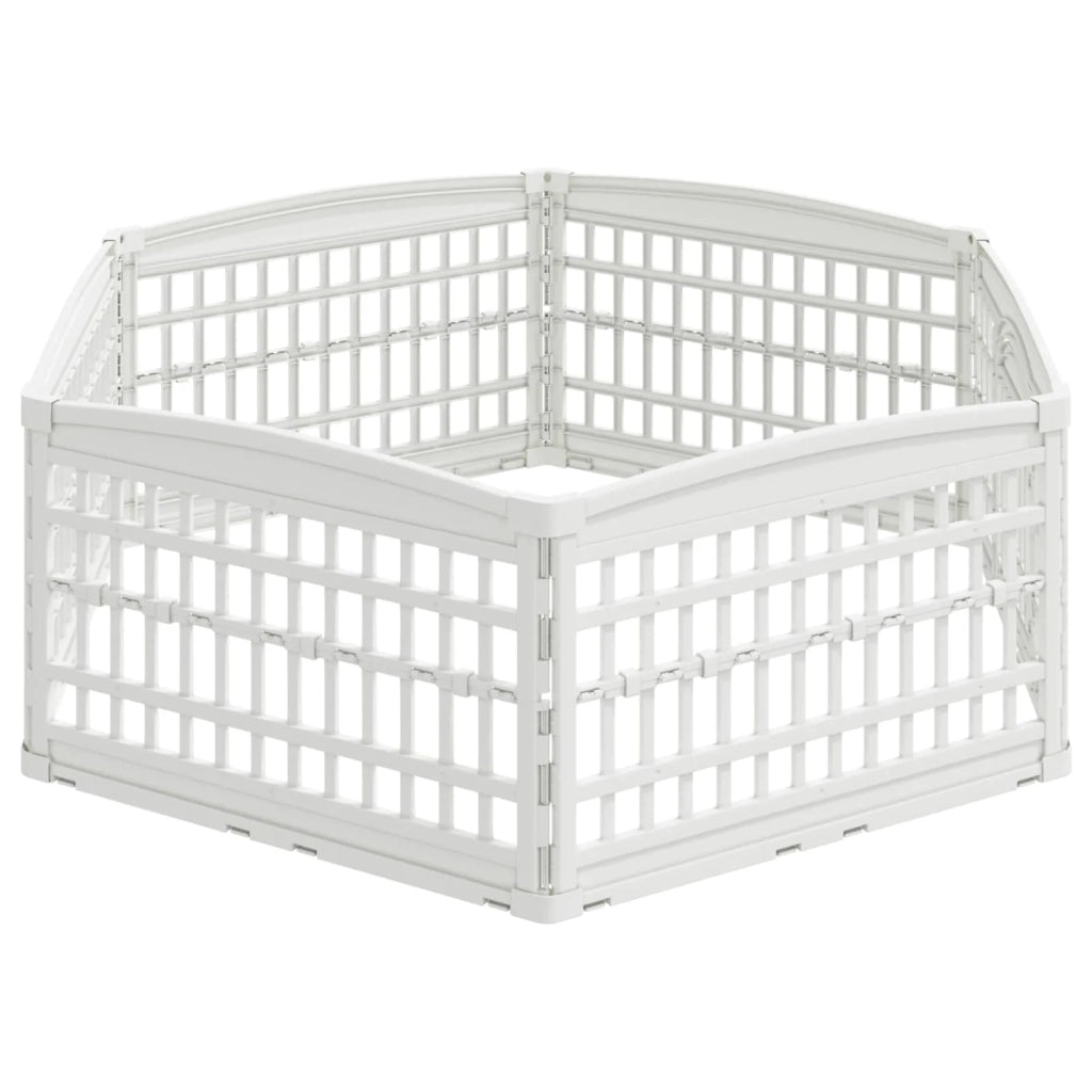 Panchetto per Cani a 6 Pannelli Bianco 179 x 151 x 58 cm 42027223