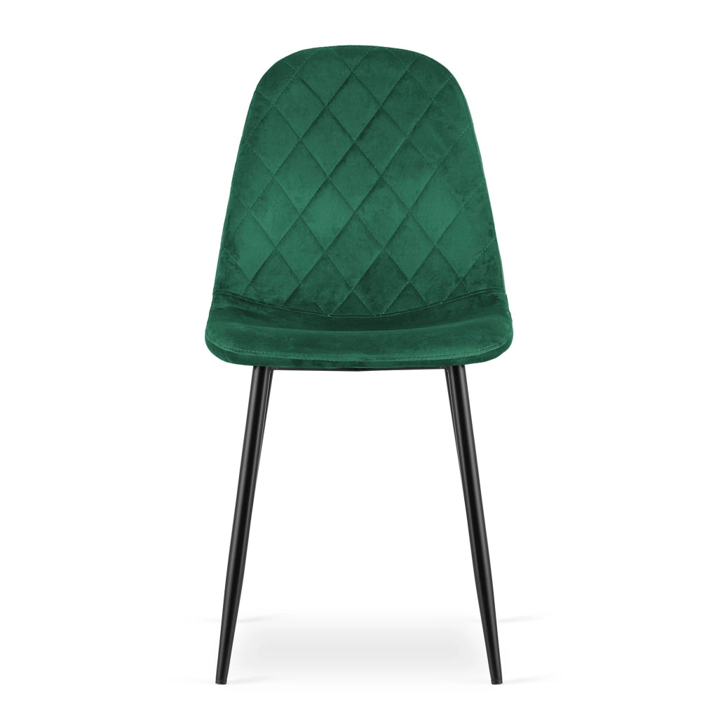 Sedia VALORA DAPI - Velluto verde scuro moderno x 4