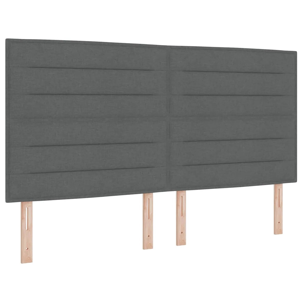 Struttura del letto Grigio scuro 180 x 200 cm Tessuto