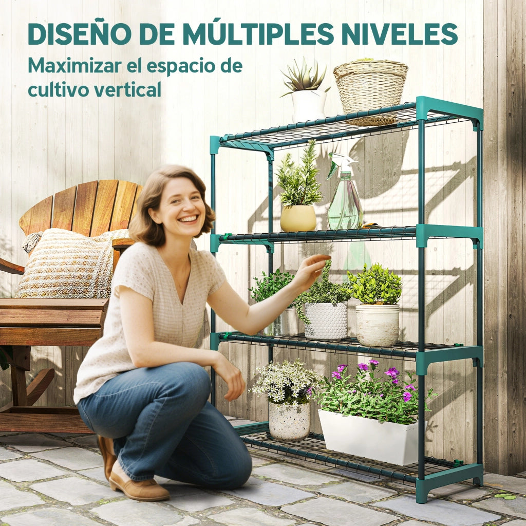 Supporto Piante 4 Livelli ¨C zephmum ¨C Verde