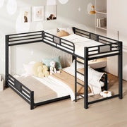 Letto a castello L ¨C Minimal ¨C Nero metallo 90x200 e 140x200