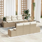 Set Divano da Giardino 8 pcs Beige e Crema polyrattan 3355620