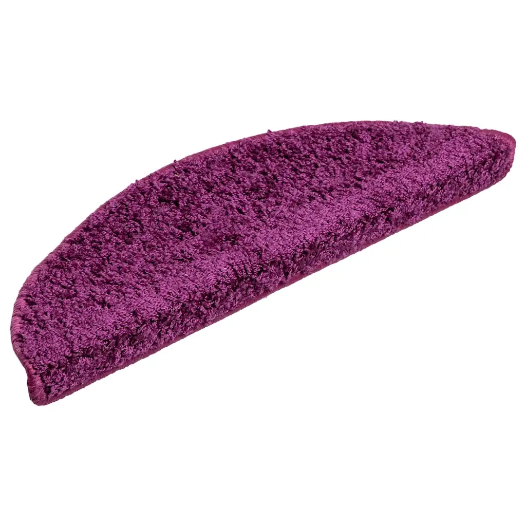 Tappetini per scale 10 pz | Gradini per Scale 56x17x3 cm Viola Semicircolari