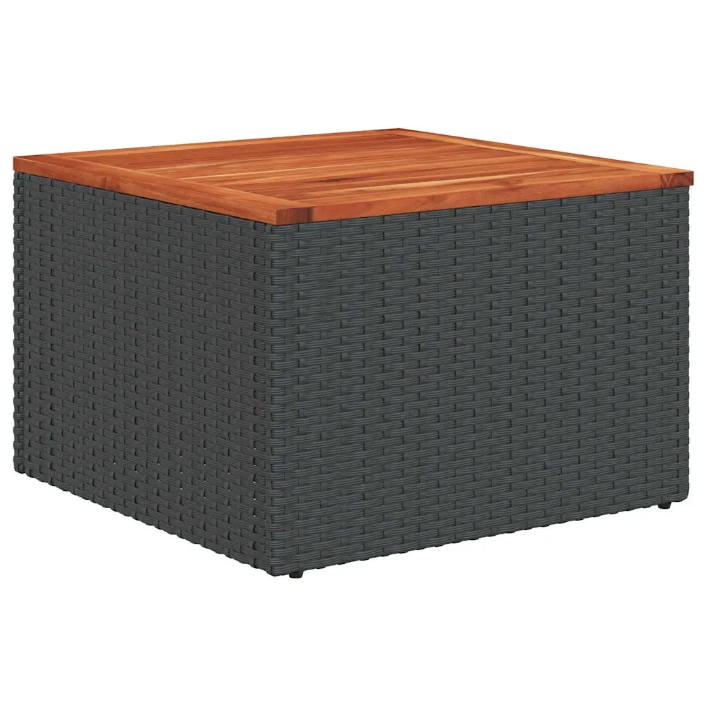Set Divani da Giardino con Cuscini 7pz Nero Polyrattan 3325872