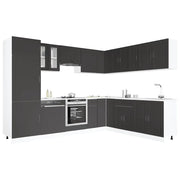Set Mobili da Cucina 14 pz Porto Neri Legno Multistrato 3314992