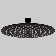 SOFFIONE DOCCIA INOX TONDO NERO  Dm 200     MADE IN ITALY