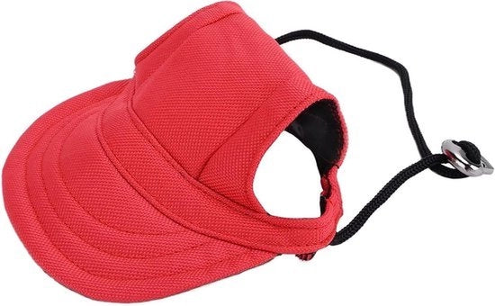 Cappello Sport per Cani - Protezione Solare - Rosso - Baseball per Cani - Duraturo - Per Cani Piccoli - Outdoor - Cappello Sport per Cani, Protezione Solare Comoda per Cani Baseball Duraturo per Cani Piccoli per Outdoor (rosso, S)