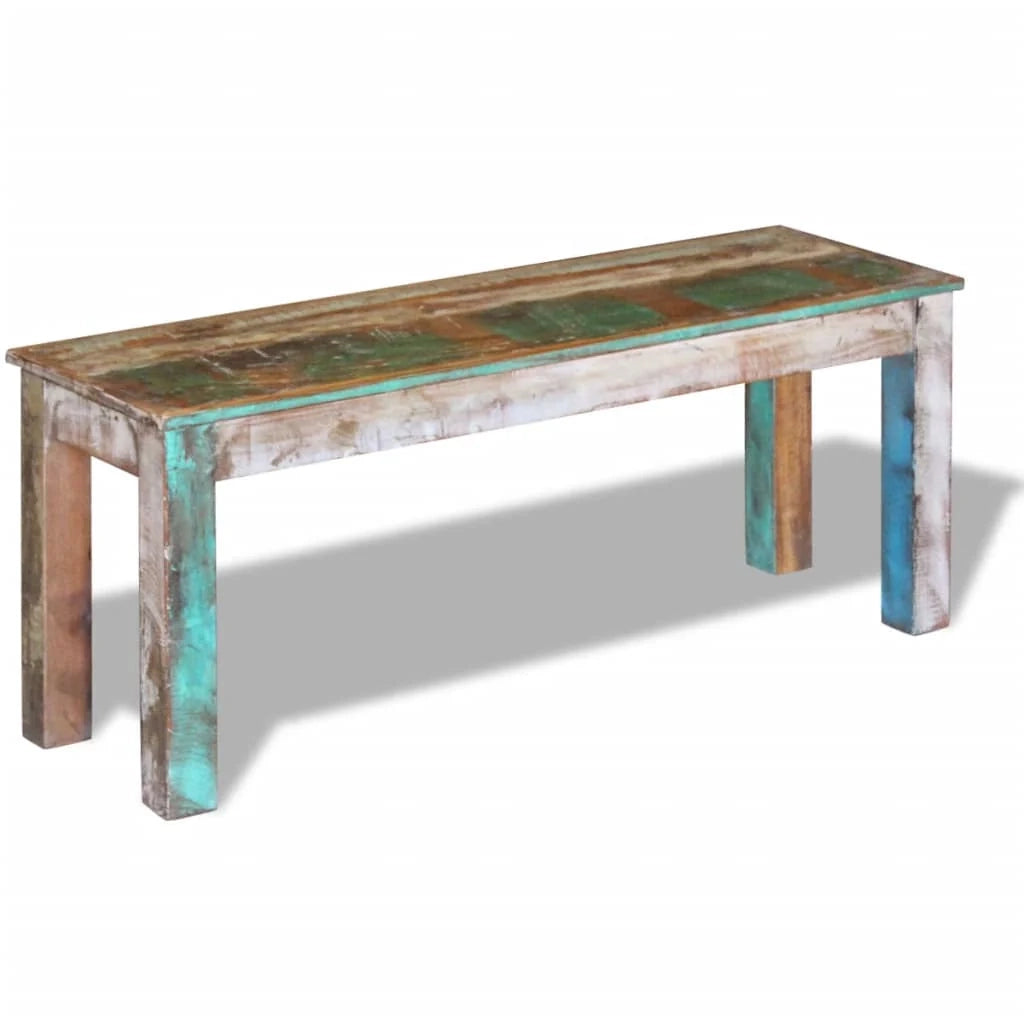 Panca 110 x 35 x 45 cm in legno massello di recupero 02_0011017