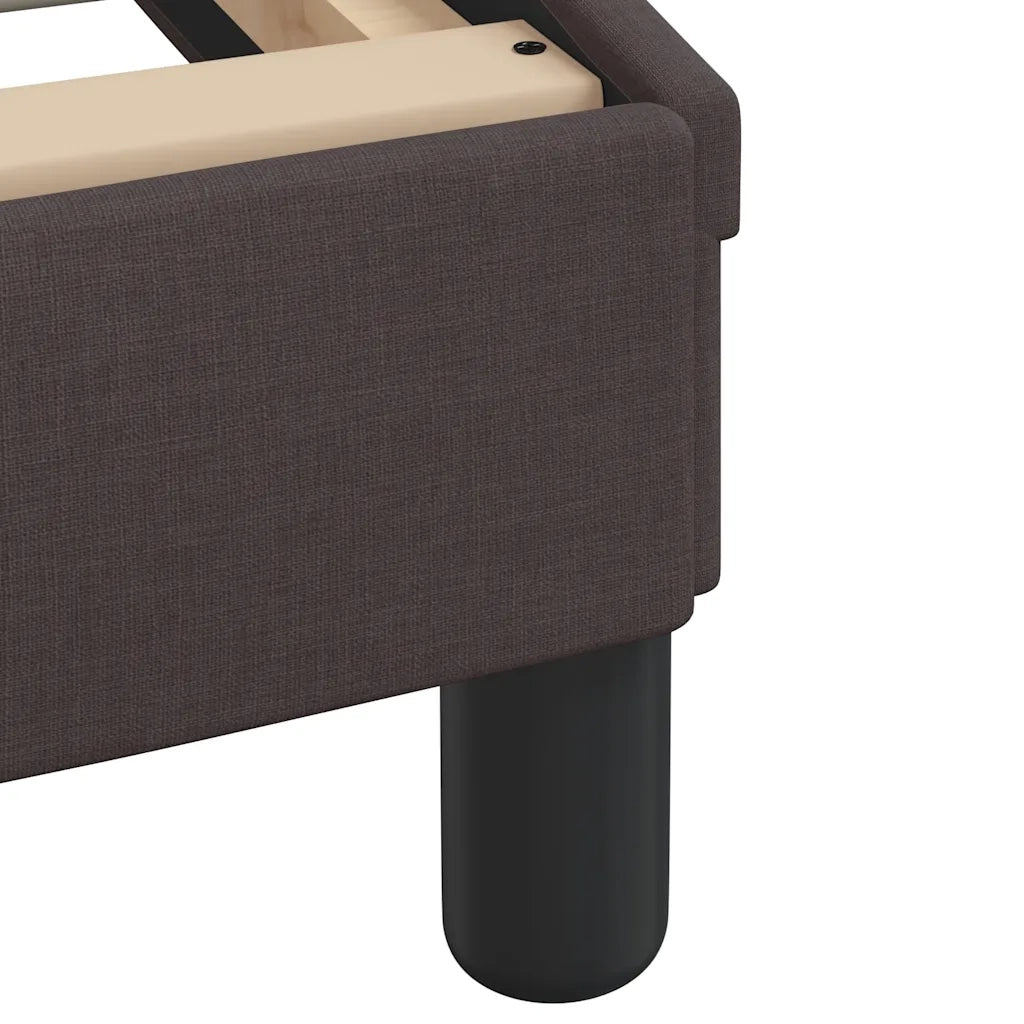 Giroletto senza Materasso-Struttura Letto Hvar Marrone Scuro 140x200 cm Tessuto