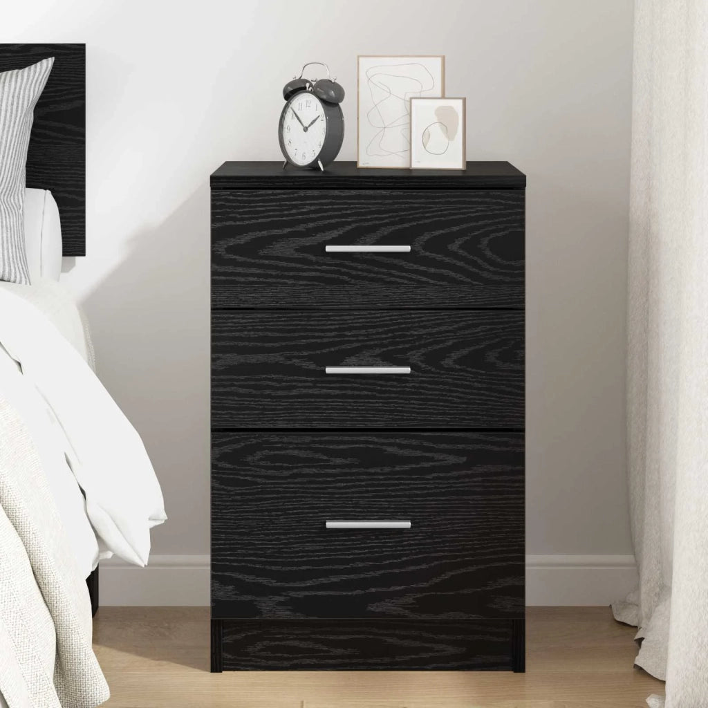 Armadio da Notte Rovere Nero 40 x 40 x 63 cm Legno multistrato 880916