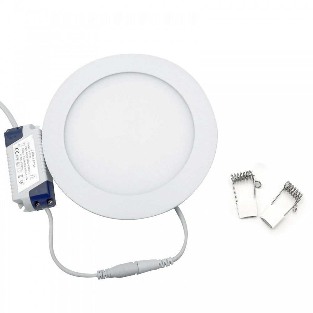 Faretto Led 12 Watt Pannello Incasso rotondo 860LM Luce calda 3200k - Tech-It
