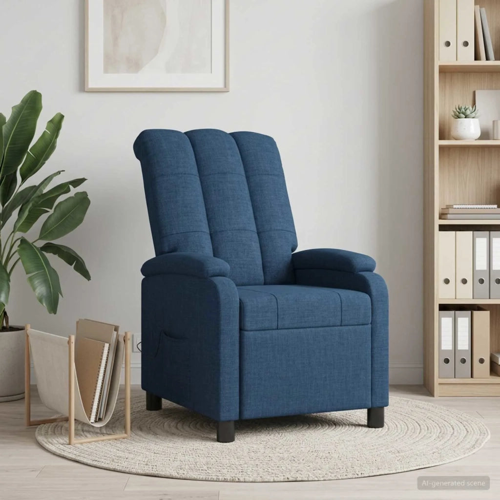 Divano Sedia-Poltrona Massaggiante Blu Tessuto 927444
