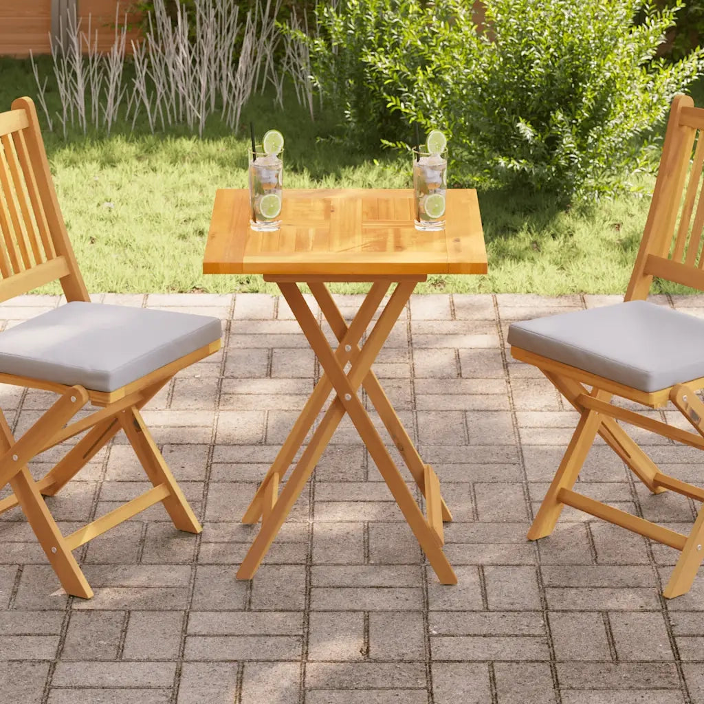 Piano del Tavolo in Legno Massello di Teak 60x60x2,5 cm 48988