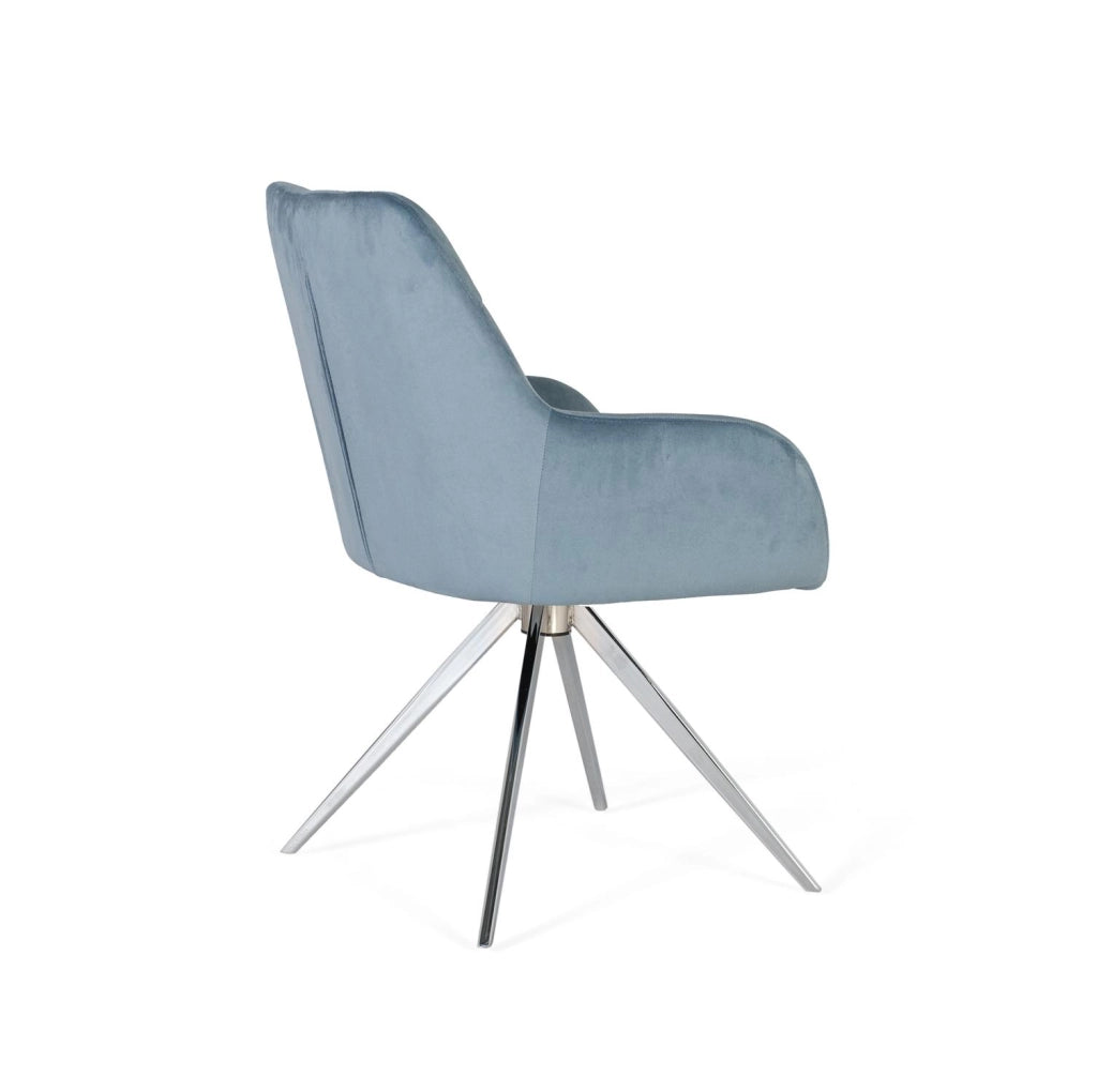 Set di due poltrone rivestite in velluto blu