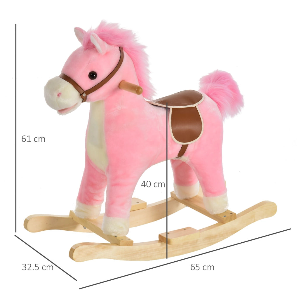 Cavallo a Dondolo Bambini con Suoni ¨C Zephmum ¨C Rosa