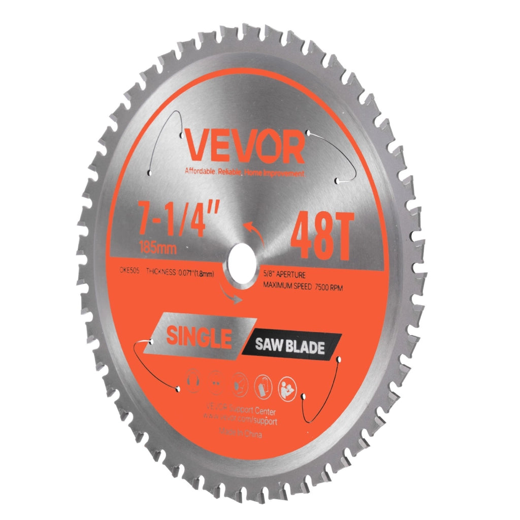 Disco Circolare da Taglio per Troncatrice Ø 185 mm 48 Denti Foro 15,875 mm in Acciaio SKS51 Resistente per Fai da Te e Officina