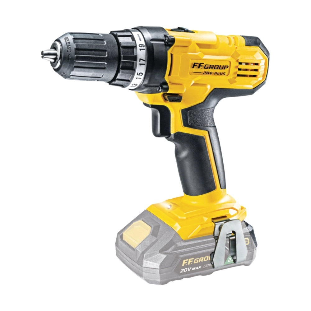 Ff group cdd/40 20v plus trapano avvitatore con 2 batterie uso semi professionale