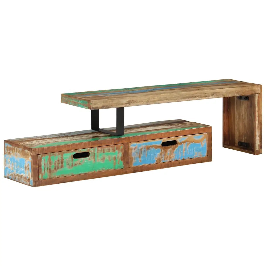 Mobile TV | Armadietto TV | Mobile Porta TV (118-200)x30x40 cm in Legno Massello di Recupero