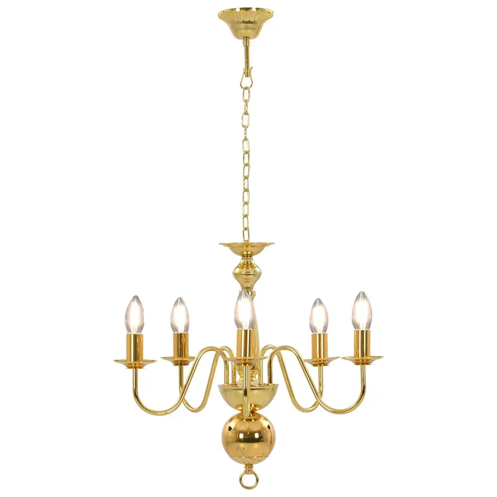 Lampadario Oro 5 Lampadine Attacco E14 281617