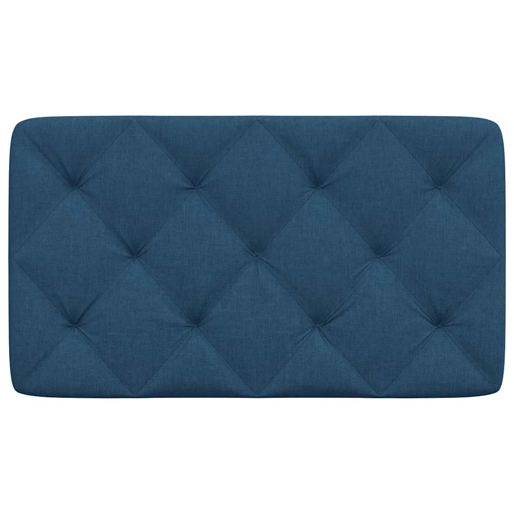 Coussin de tête de lit bleu 90 cm tissu