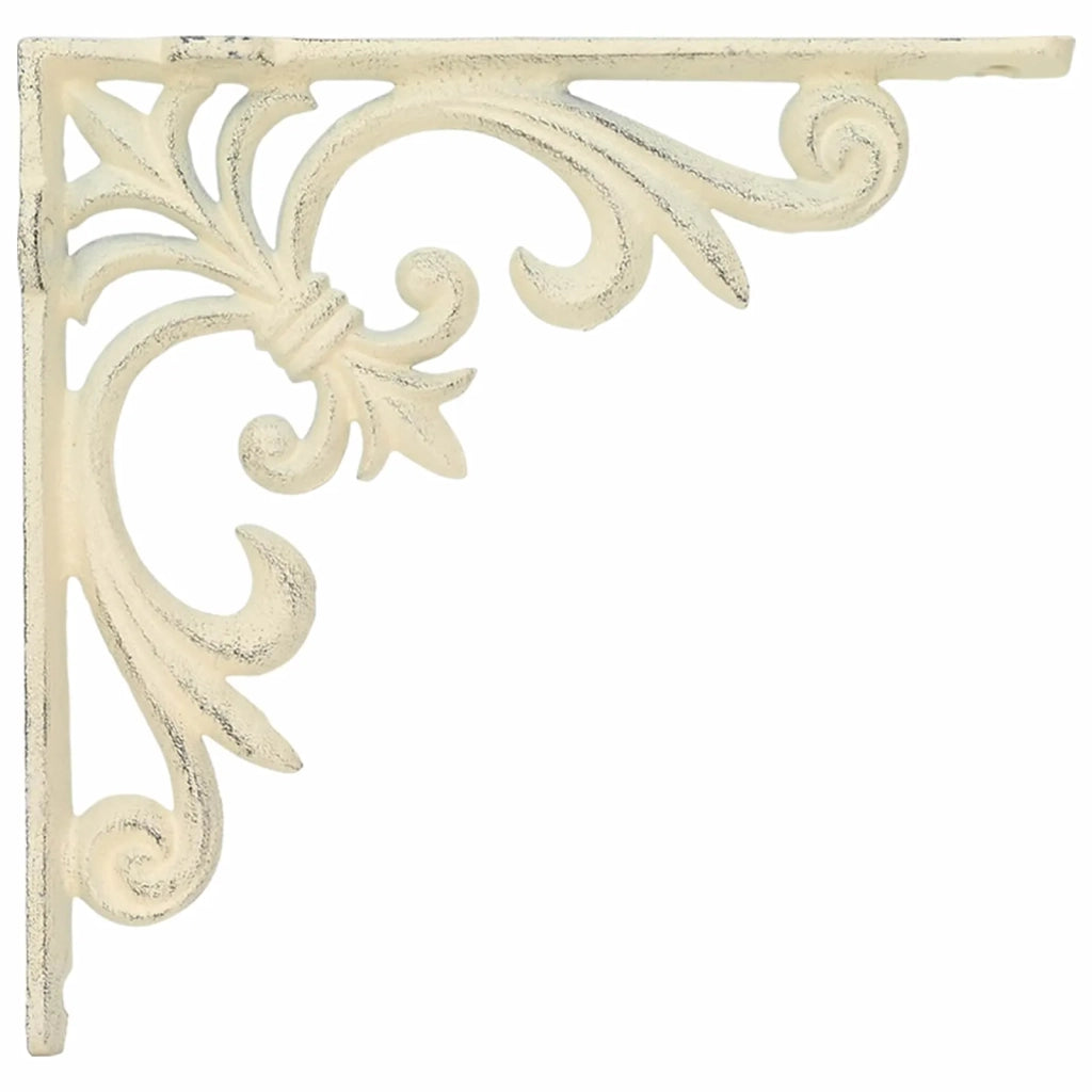 Supporti per mensole da parete 12 pz Bianco Antico 42038834