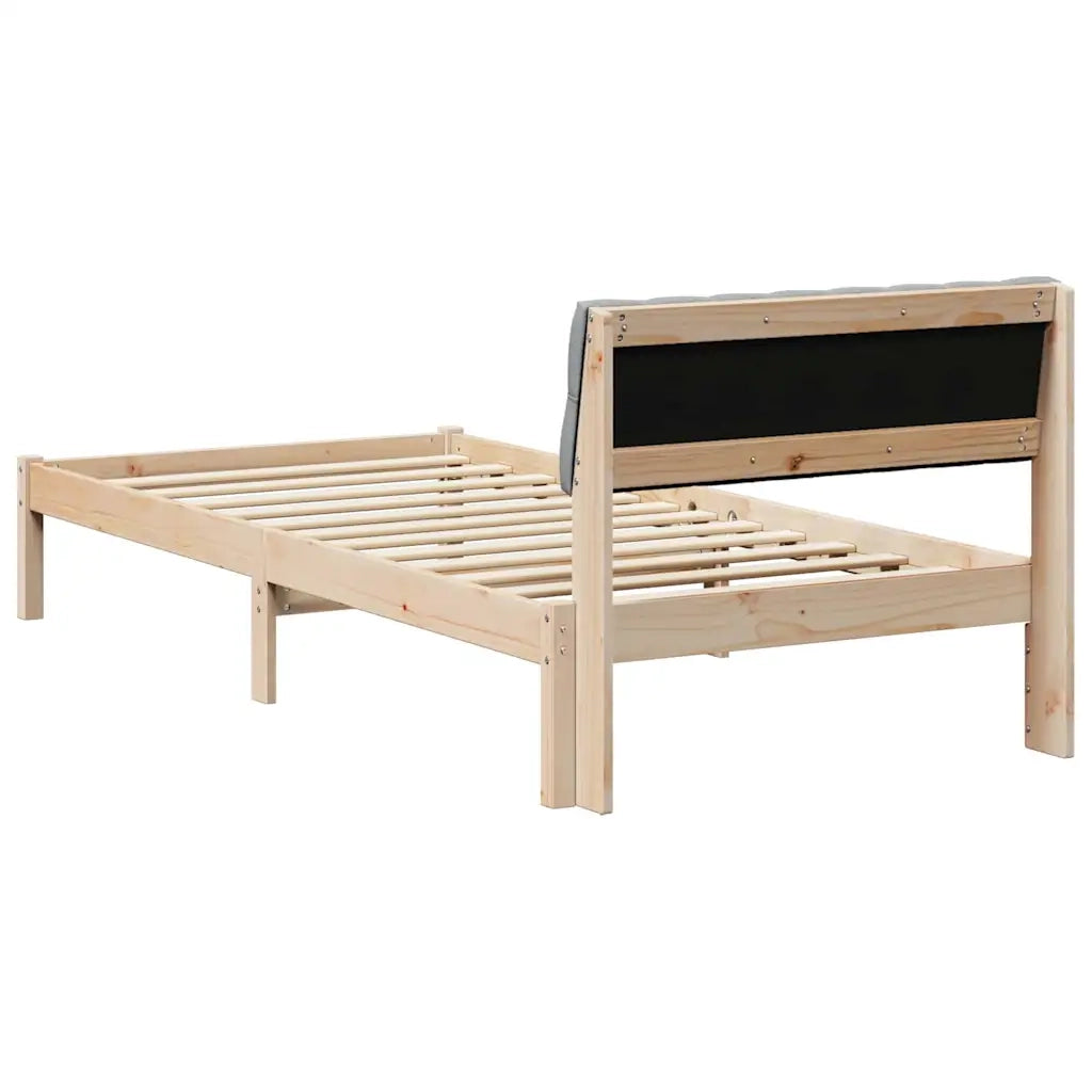 Letto singolo | Letto per adulti | Struttura del Letto Marrone e grigio chiaro 90 x 200 cm
