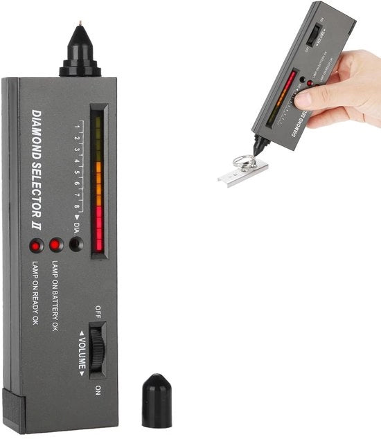 Dettagliatore di Diamanti Portatile - Metodo LED Audio - Strumento di Precisione - Adatto per Principianti - Incluso Custodia in PU