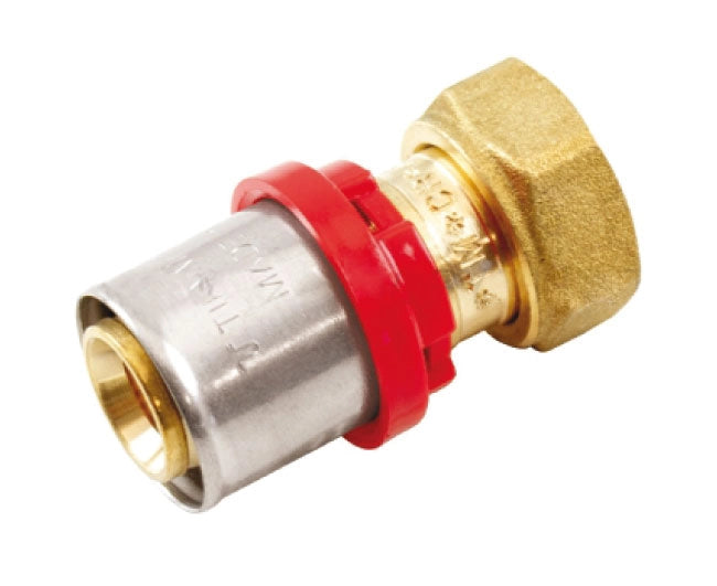 Raccordo a pressare dritto 32 x 11/4 con girello per multistrato tiemme